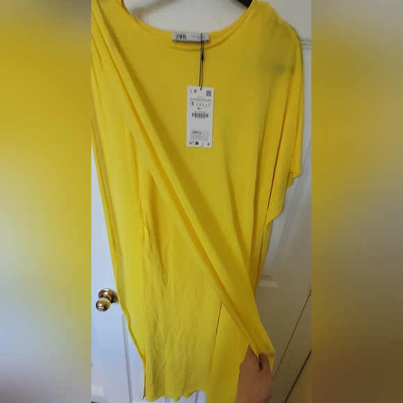 ZARA 2023 BEAUTIFUL"LIMITED EDITION" LONG YELLOWKNIT CAPE DRESS - Picture 5 of 11